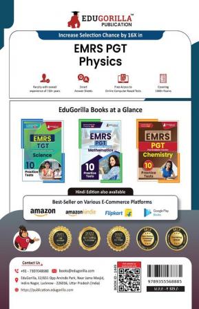 EMRS PGT Physics Exam Book 2023 (English Edition) - Eklavya Model Residential School Post Graduate Teacher - 10 Practice Tests (1500 Solved Questions) with Free Access To Online Tests