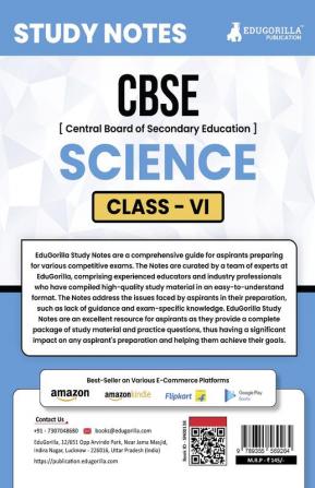 CBSE (Central Board of Secondary Education) Class VI - Science Topic-wise Notes | A Complete Preparation Study Notes with Solved MCQs