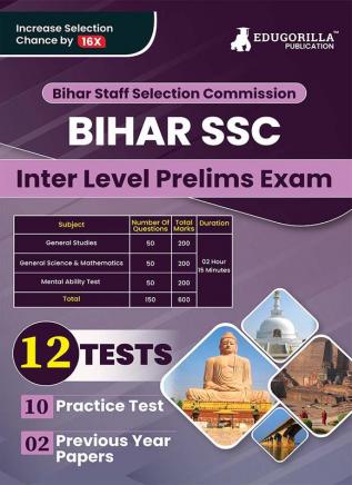 BSSC Inter Level Prelims Exam Book 2023 (English Edition) | Bihar Staff Selection Commission | 10 Practice Tests and 2 Previous Year Papers ( 1800+ Solved MCQs) with Free Access To Online Tests