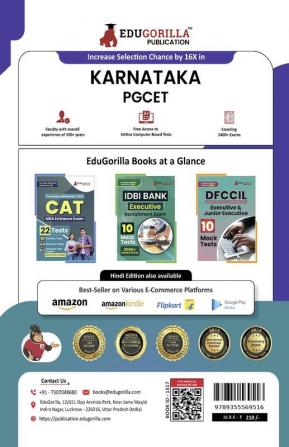 Karnataka PGCET (Post Graduate Common Entrance Test) Book 2023 (English Edition) - 15 Practice Tests (1500 Solved MCQs) with Free Access to Online Tests