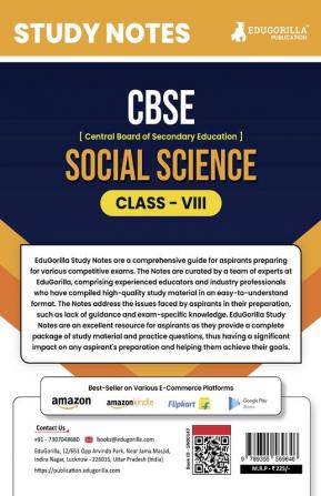 CBSE (Central Board of Secondary Education) Class VIII - Social Science Topic-wise Notes | A Complete Preparation Study Notes with Solved MCQs