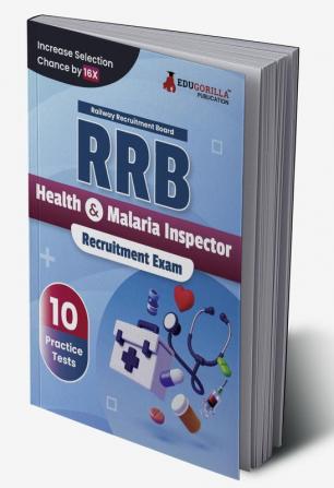 RRB Health and Malaria Inspector Recruitment Exam Book 2023 (English Edition) | Railway Recruitment Board | 10 Practice Tests (1000 Solved MCQs) with Free Access To Online Tests