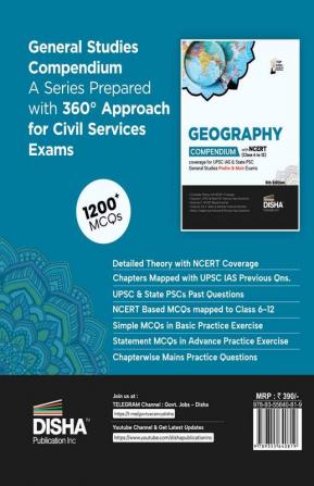 Geography Compendium with NCERT (Class 6 to 12) coverage for UPSC IAS & State PSC General Studies Prelim & Main Exams 5th Edition | Civil Services - Theory Previous Year & Practice Objective & Subjec tive Question Bank