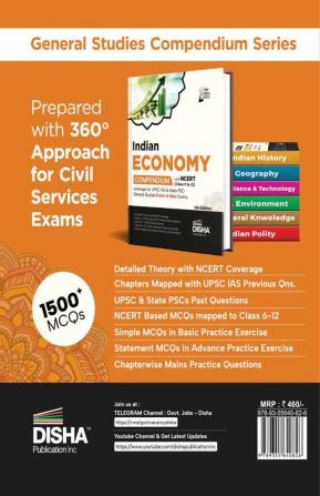 Indian Economy Compendium with NCERT (Class 9 to 12) coverage for UPSC IAS & State PSC General Studies Prelim & Main Exams 5th Edition | Civil Services - Theory Previous Year & Practice Objective & Subjective Question Bank