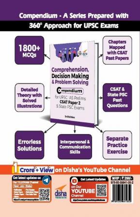 Comprehension Decision Making & Problem Solving Compendium for UPSC IAS Prelims CSAT Paper 2 & State PSC Exams 3rd Edition