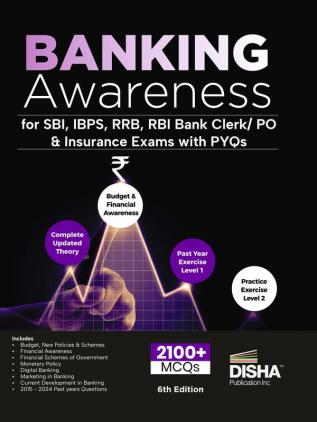 Banking Awareness for SBI IBPS RRB RBI Bank Clerk/ PO & Insurance Exams with PYQs 5th Edition | Explanatory Notes & Practice Questions