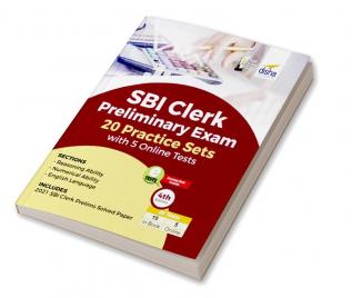 SBI Clerk Preliminary Exam 20 Practice Sets with 5 Online Tests 4th Edition