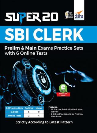 Super 20 SBI Clerk Prelim & Main Exams Practice Sets with 6 Online Tests