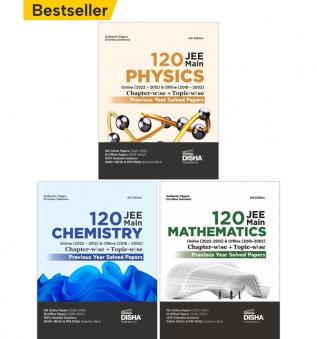 Disha 120 JEE Main Online (2022 - 2012) & Offline (2018 - 2002) Physics Chemistry & Mathematics Chapter-wise + Topic-wise Previous Years Solved Papers 6th Edition | NCERT Chapterwise PYQ Question Bank with 100% Detailed Solutions-Disha Publication-Paperback_Edition-9