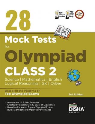 28 Mock Test Series for Olympiads Class 2 Science Mathematics English Logical Reasoning GK & Cyber 3rd Edition