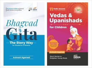 Combo - Bhagvad Gita Vedas and Upanishads for Children - The Story Way for Students & Parents | Engaging Stories to enlighten students