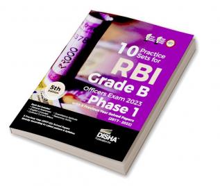 10 Practice Sets for RBI Grade B Officers Exam 2023 Phase 1 with 5 Previous Year Solved Papers (2017 - 2022) - 5th Edition