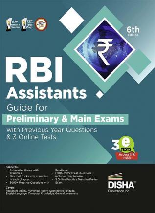 RBI Assistants Guide for Preliminary & Main Exams with Previous Year Questions & 3 Online Tests 6th Edition