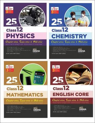 Combo 25 CBSE Class 12 Physics Chemistry Mathematics & English Chapter-wise Topic-wise & Skill-wise Previous Year Solved Papers (2013 - 2023) powered with Concept Notes