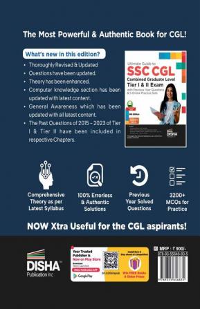 Ultimate Guide to SSC CGL - Combined Graduate Level - Tier I & Tier II Exam with Previous Year Questions & 5 Online Practice Sets 9th Edition | Combined Graduate Level Prelims & Mains| PYQs