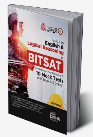 Guide to English & Logical Reasoning for BITSAT with Previous Year Questions & 10 Mock Tests - 5 in Book & 5 Online 11th Edition | PYQs | Revision Material for Physics Chemistry & Mathematics |