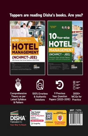 GOTO Guide for Hotel Management (NCHMCT - JEE) with (2023 - 2019) Previous Year Questions | National council for Hotel Management & Catering Technology