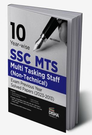 10 Year-wise SSC MTS Multi Tasking Staff (Non-Technical) Exam Previous Year Solved Papers (2023 - 13) 4th Edition| Staff Selection Commission | PYQ |