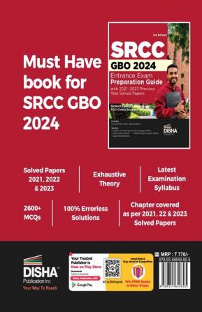 SRCC GBO 2024 Entrance Exam Preparation Guide with 2021 - 2023 Previous Year Solved Papers - 3rd Edition | SRIRAM College of Commerce PGD Global Business Operations |