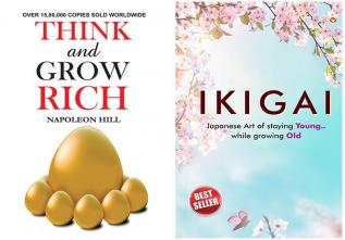 Ikigai : Japanese Art of staying Young.. While growing Old + Think And Grow Rich