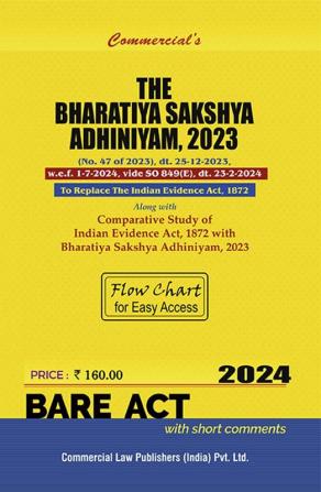 Commercial's The Bharatiya Sakshya Adhiniyam 2024 - New Criminal Law Edition Paperback - 1 January 2024