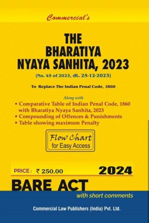 Commercial's The Bharatiya Nyaya Suraksha Sanhita 2024 - New Criminal Law Edition Paperback - 1 January 2024