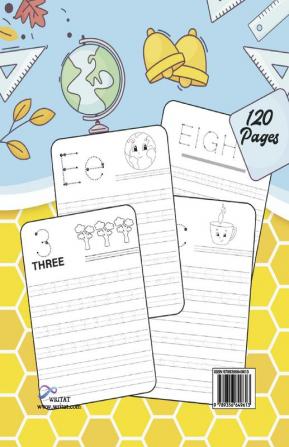 Letter and Number Tracing Workbook: Practice Pen Control with Letters - Traceable Letters for Pre-K and Kindergarten for Ages 3-5