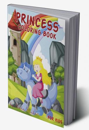 Princess Coloring Book for Kids Ages 4-8