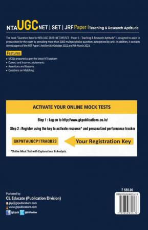 NTA UGC 2023 (NETJRFSET) - Paper 1  - Teaching & Research Aptitude - Question Bank 3000+ MCQs by T.S. Sodhi