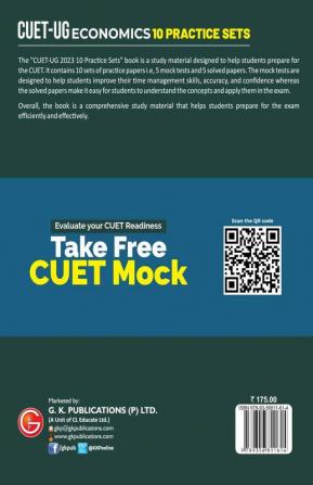 CUET-UG 2023 10 Practice Sets - Economics - ( 5 Mock Tests & 5 Solved Papers)