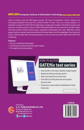 GATE 2024 Computer Science and Information Technology - Solved Papers (2000-2023)