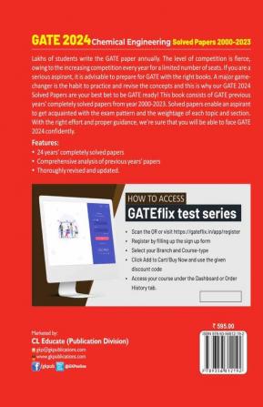 GATE 2024 Chemical Engineering - Solved Papers 2000-2023