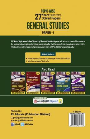 UPSC 2024 : General Studies Paper I : 27 Years Topic wise Solved Papers (1997- 2023)