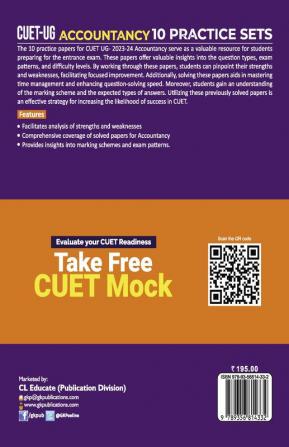 GKP CUET-UG 2023 : 10 Practice Sets - Accountancy - (5 Mock Tests & 5 Solved Papers) (Career Launcher)