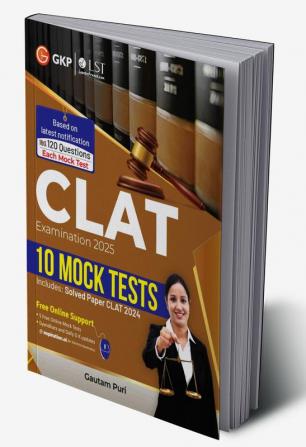 GKP CLAT 2025 : 10 Mock Tests (Includes CLAT 2024 Solved Paper)