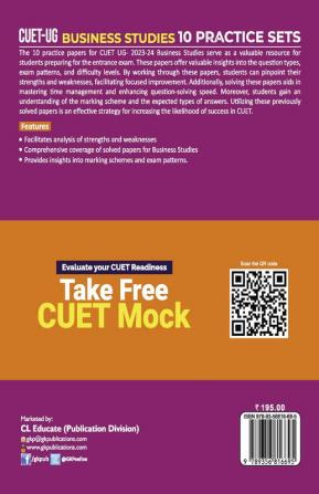 GKP CUET-UG 2023 : 10 Practice Sets - Business Studies - (5 Mock Tests & 5 Solved Papers) (Career Launcher)