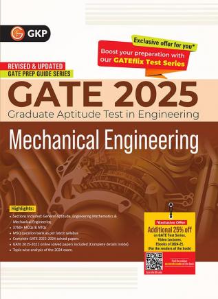 GKP GATE 2025 : Mechanical Engineering - Guide (Includes solved paper of 2024 exam)