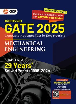 GKP GATE 2025 : Mechanical Engineering - 29 Years' Chapter-wise Solved Papers (1996-2024)