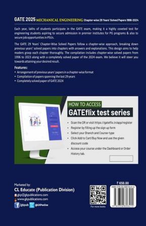 GKP GATE 2025 : Mechanical Engineering - 29 Years' Chapter-wise Solved Papers (1996-2024)