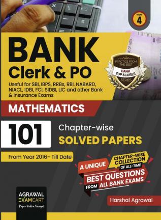 Examcart Latest Bank Clerk & PO Math Chapter-Wise Solved Paper For all Bank Exams (SBI | IBPS | RRBs | RBI | NABARD ) in English