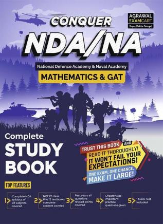 Examcart NDA & NA Complete Math & GAT Guidebook Book In English For 2024 Exam