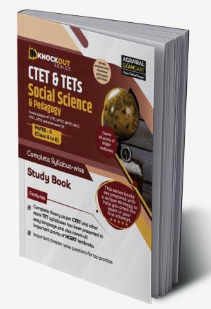 Examcart Knock Out Series CTET & TETs Paper 2 (Class 6 to 8) Social Science & Pedagogy Textbook For 2024 Exam in English