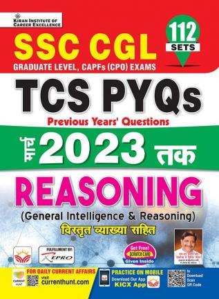 SSC CGL Reasoning TCS PYQs Till March 2023 Tier 1 & Tier 2 Solved Papers (Hindi Medium)