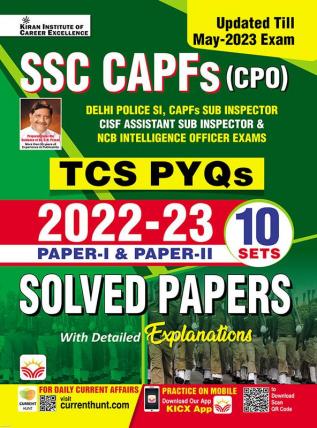 SSC CAPFs (CPO) Delhi Police SI Solved Paper 2022-23