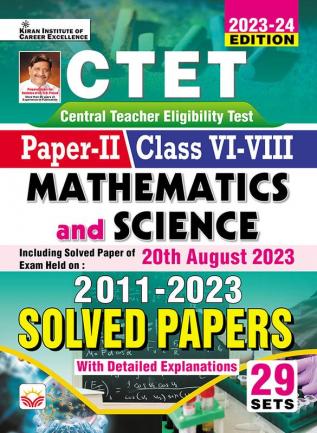 CTET Paper-II Math & Science Class VI-VIII-Solved Papers-E-2023