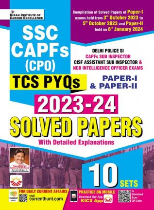 SSC CAPFs (CPO) Solved Papers (2023-2024) €- - 4647