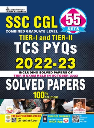 SSC CGL Tier I and Tier-II Solved Paper-2023 (E) (55 Sets