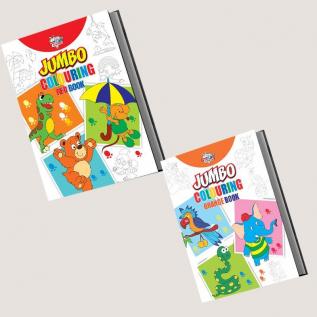 Jumbo Colouring Book for Kids : Orange|Red (Best Gift to Children for Painting and Colouring)