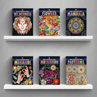 Colouring Book for Adults : Mandala|Flowers|Motivation|Mehandi|Wilderness|Patterns (Adult Colouring Books for Peace & Relaxation)