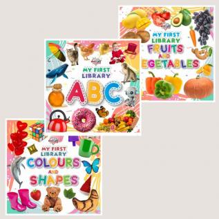 My First Learning Library Books : ABC|Fruits and Vegetables|Colours and Shapes (Early Learning Books for Kids|Children Growth and Development Books)